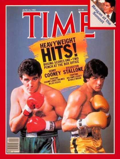 Time - Gerry Cooney, Sylvester Stallone - June 14, 1982 - Movies - Actors - Boxing