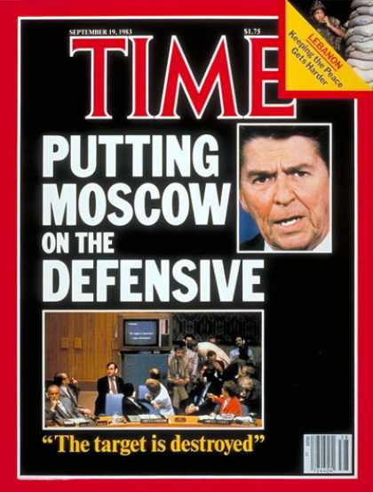 Time - Reagan and U.N. Quiz Moscow - Sep. 19, 1983 - U.S. Presidents - Russia - Communi