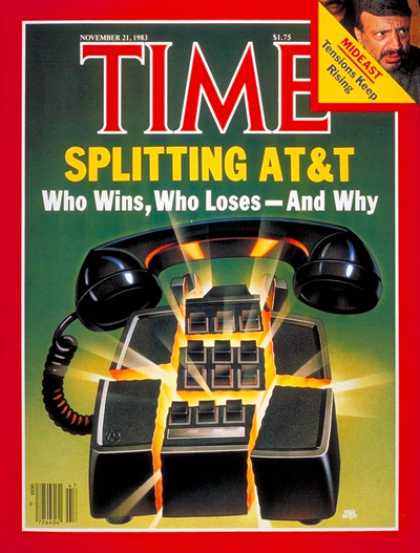 Time - Splitting AT&T - Nov. 21, 1983 - Communications - Science & Technology - Busines