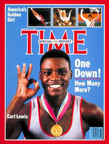 Time - Carl Lewis - Aug. 13, 1984 - Track & Field - Olympics - Los Angeles