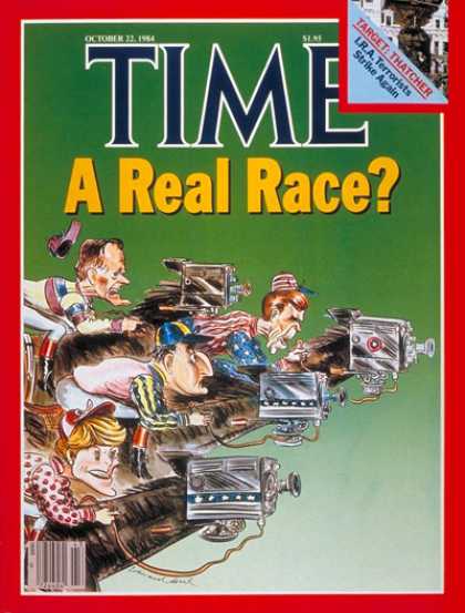 Time - Bush, Reagan, Mondale, Ferraro - Oct. 22, 1984 - George H.W. Bush - Ronald Reaga