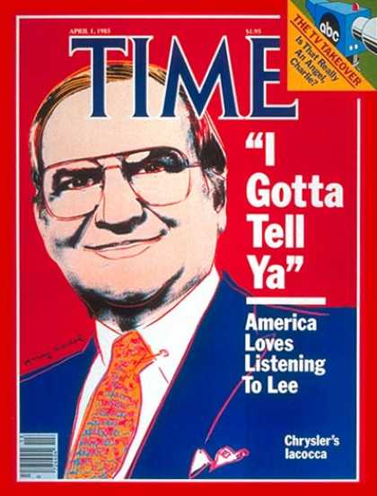 Time - Lee Iacocca - Apr. 1, 1985 - Cars - Automotive Industry - Chrysler - Transportat