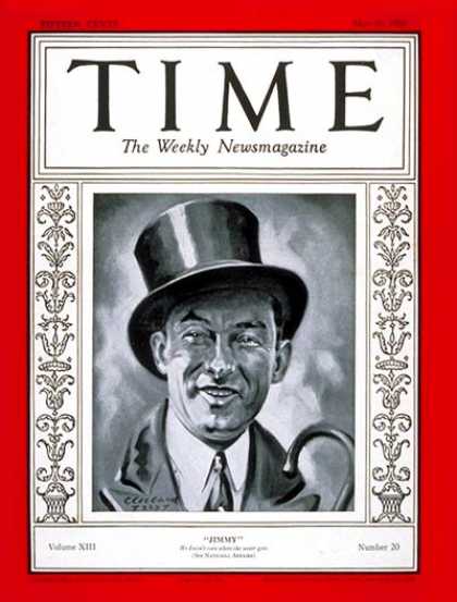 Time - James J. Walker - May 20, 1929 - Mayors - New York - Politics