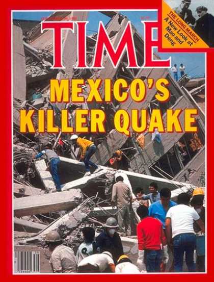 Time - Earthquake Shatters Mexico - Sep. 30, 1985 - Natural Disasters - Earthquakes - M
