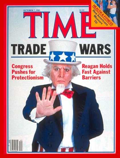 Time - Trade Wars: Congress vs. Ronald Reagan - Oct. 7, 1985 - Uncle Sam - Economy - Tr