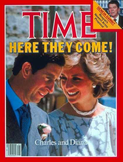 Time - Prince Charles and Princess Diana - Nov. 11, 1985 - Prince Charles - Princess Di