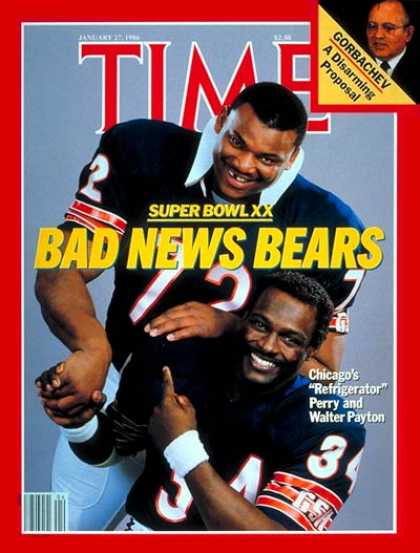 Time - William Perry & Walter Payton - Jan. 27, 1986 - Football - Chicago - Sports