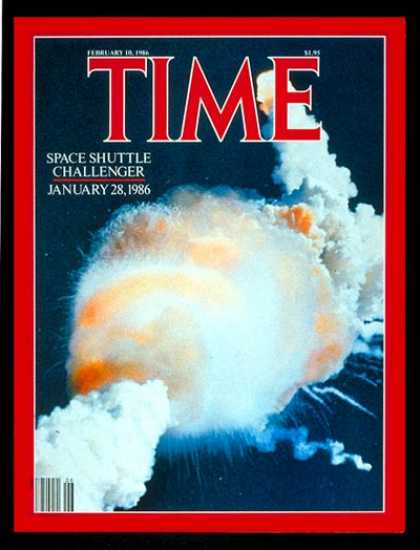 Time - Challenger' Explodes - Feb. 10, 1986 - NASA - Spacecraft - Disasters - Space Exp