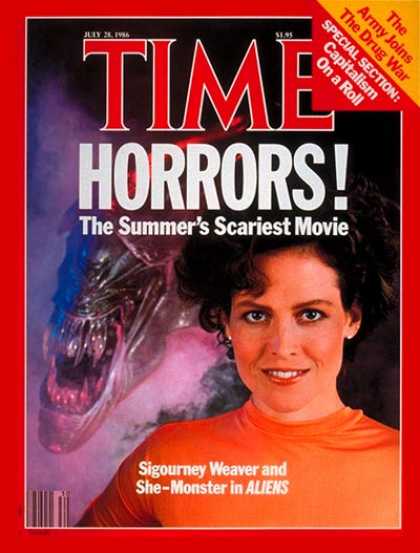 Time - Sigourney Weaver - July 28, 1986 - Actresses - Movies