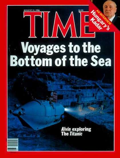 Time - Alvin' Explores 'Titanic' - Aug. 11, 1986 - Exploration - Submarines