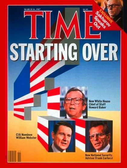 Time - James Baker, William Webster & Frank Carlucci - Mar. 16, 1987 - James Baker - Sc