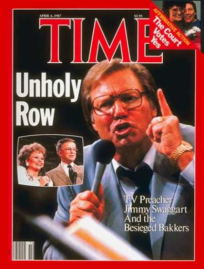 Time - Jimmy Swaggart and the Bakkers - Apr. 6, 1987 - Religion - Scandals