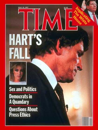 Time - Gary Hart & Donna Rice - May 18, 1987 - Gary Hart - Donna Rice - Scandals