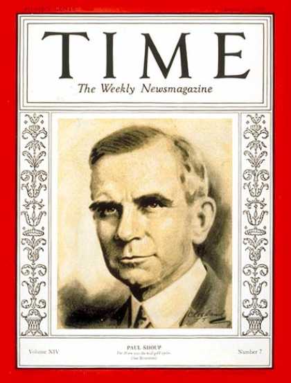 Time - Paul Shoup - Aug. 12, 1929 - Transportation - Railroads - Business