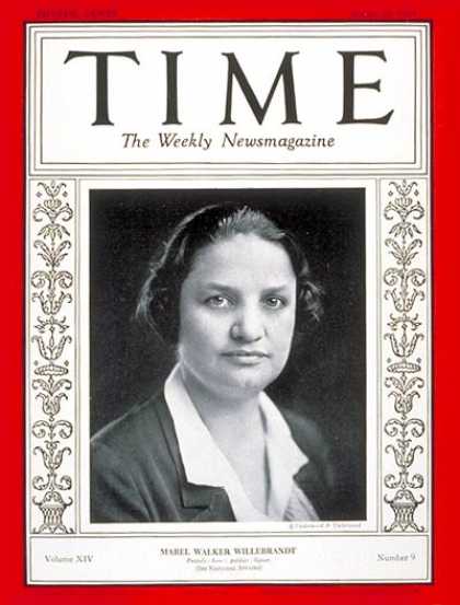 Time - Mabel Willebrandt - Aug. 26, 1929 - Law - Education