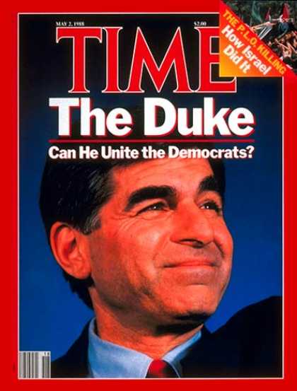Time - Michael Dukakis - May 2, 1988 - Governors - Massachusetts - Presidential Electio