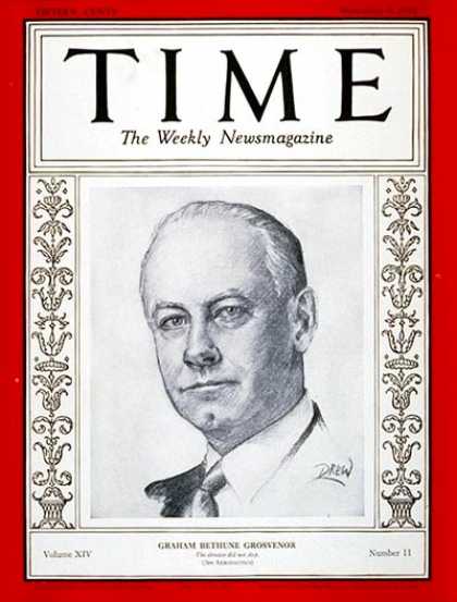 Time - Graham B. Grosvenor - Sep. 9, 1929 - Aviation - Cleveland - Business