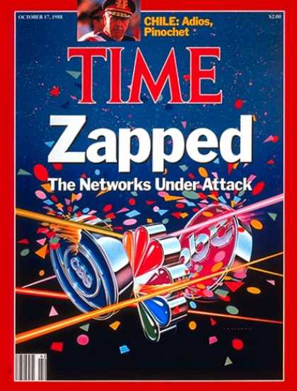 Time - Networks Under Fire - Oct. 17, 1988 - Television - Broadcasting - ABC - NBC - CB