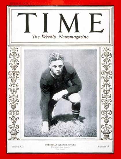 Time - Christian K. Cagle - Sep. 23, 1929 - Football - Sports