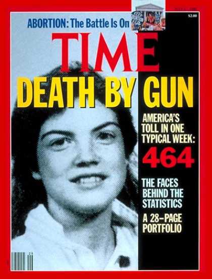 Time - Gun Deaths - July 17, 1989 - Guns - Violence - Crime - Social Issues - Weapons -