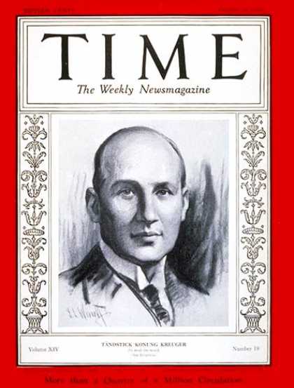 Time - Ivar Kreuger - Oct. 28, 1929 - Economy