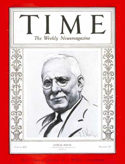 Time - Samuel Insull - Nov. 4, 1929 - Chicago - Business - Transportation