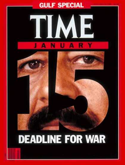 Time - Saddam Hussein - Jan. 21, 1991 - Gulf War - Iraq - Desert Storm - Middle East