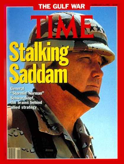 Time - Norman Schwarzkopf - Feb. 4, 1991 - Gulf War - Iraq - Army - Desert Storm - Midd