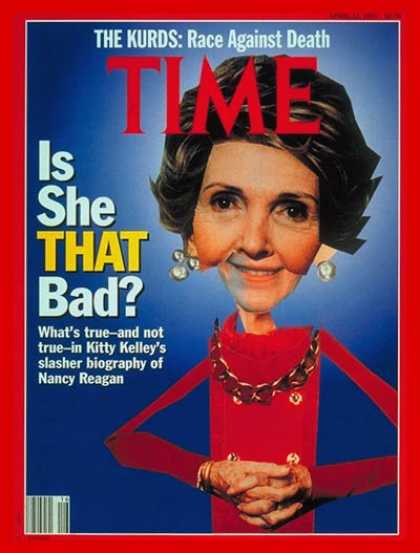 Time - Nancy Reagan - Apr. 22, 1991 - First Ladies