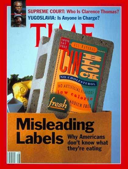 Time - What's in a Label? - July 15, 1991 - Food - Health & Medicine - Diets - Law