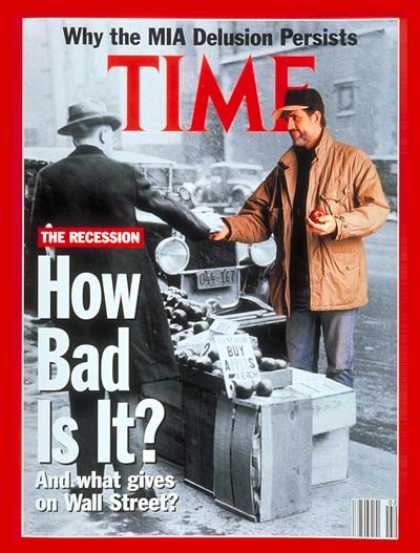 Time - The Recession - Jan. 13, 1992 - Recession - Economy