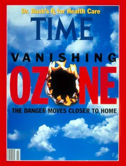 Time - Vanishing Ozone - Feb. 17, 1992 - Weather - Global Warming - Environment