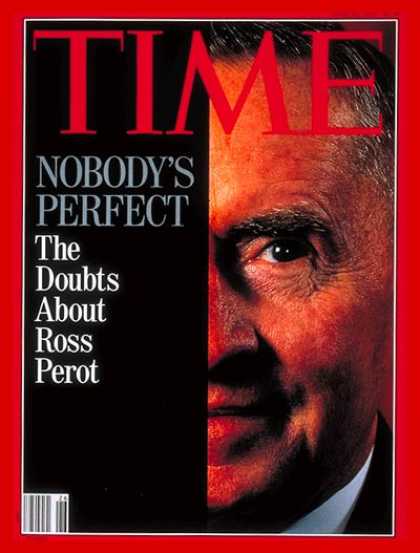 Time - H. Ross Perot. - June 29, 1992 - H. Ross Perot - Politics
