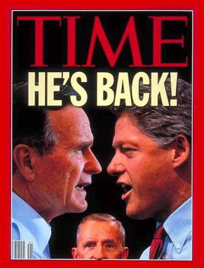 Time - George Bush, Bill Clinton & Ross Perot - Oct. 12, 1992 - George H.W. Bush - Bill