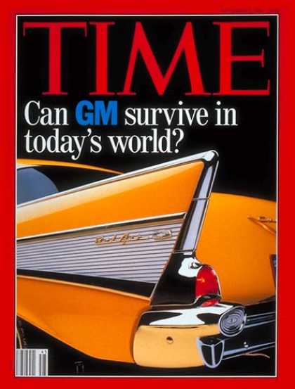 Time - Can GM Survive? - Nov. 9, 1992 - Cars - Automotive Industry - Transportation - B