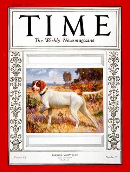 Time - Pointer Mary Blue - Mar. 3, 1930 - Dogs - Animals