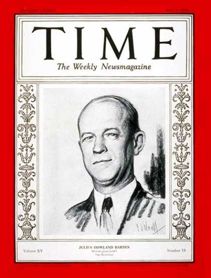 Time - Julius H. Barnes - May 5, 1930 - Business