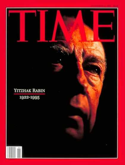 Time - Yitzhak Rabin - Nov. 13, 1995 - Israel - Middle East