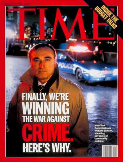 Time - William Bratton, New York City's Top Cop - Jan. 15, 1996 - New York - Law Enforc