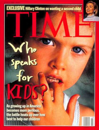 Time - Who Speaks for Kids? - June 3, 1996 - Children - Society