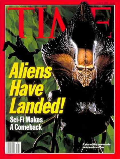 Time - Aliens Have Landed - July 8, 1996 - Movies - Science Fiction