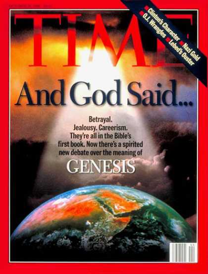 Time - Genesis Rediscovered - Oct. 28, 1996 - Religion - Christianity - Evolution