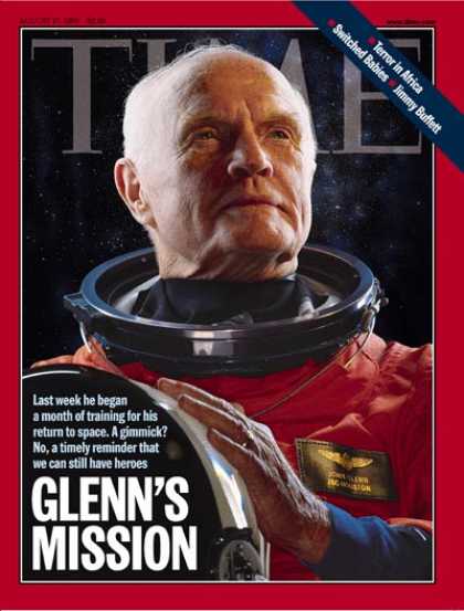 Time - John Glenn - Aug. 17, 1998 - NASA - Astronauts - Aviation - Space Exploration