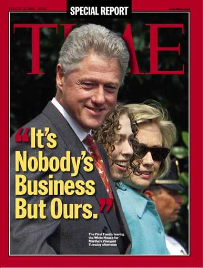 Time - The Clintons - Aug. 31, 1998 - Bill Clinton - Hillary Clinton - U.S. Presidents