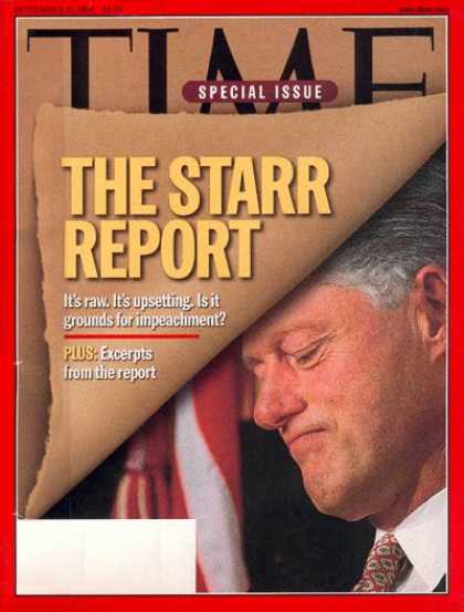 Time - The Starr Report - Sep. 21, 1998 - Scandals