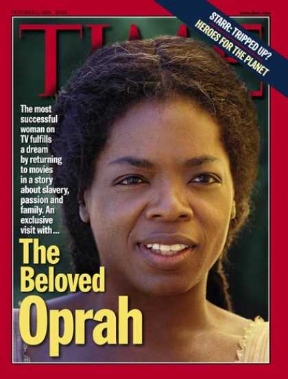 Time - Oprah Winfrey - Oct. 5, 1998 - Television - Talk Shows - Actresses - Broadcastin