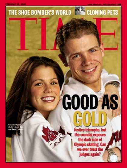 Time - Jamie Sale & David Pelletier - Feb. 25, 2002 - Skating - Olympics - Scandals - S