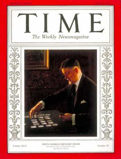 Time - Charles R. Crane - Mar. 9, 1931 - Diplomacy - Business