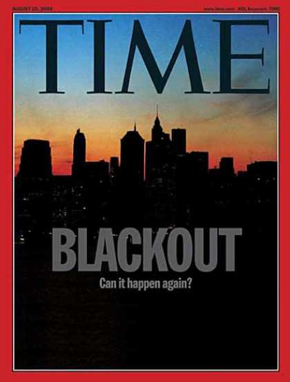 Time - Blackout - Aug. 25, 2003 - Electricity - Energy - New York