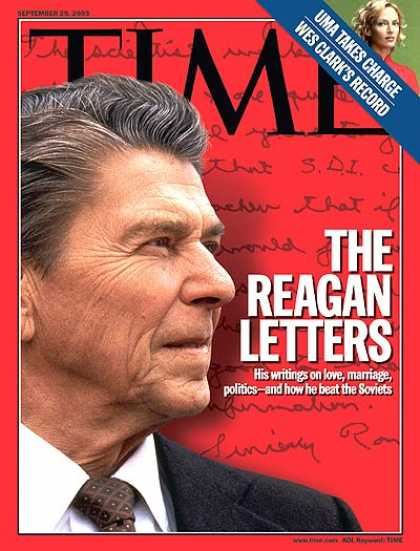 Time - The Reagan Letters - Sep. 29, 2003 - Ronald Reagan - U.S. Presidents - Politics
